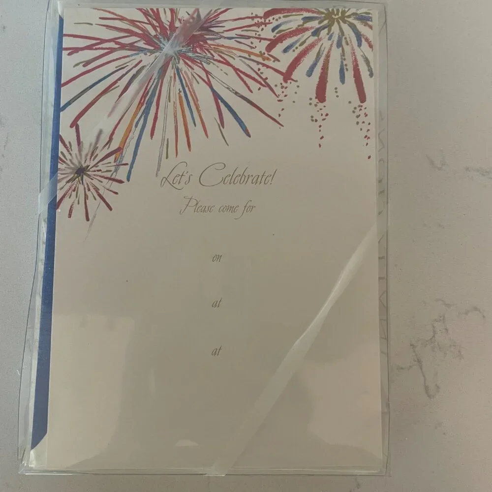 Caspari Boxed Fireworks Invitations, 2 Boxes of‎ 10, NWT